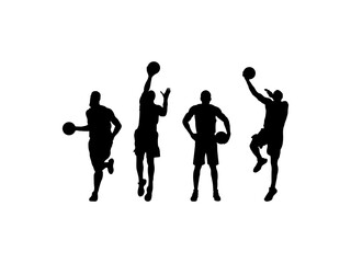 Obraz na płótnie Canvas Basketball Player Silhouette