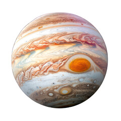 Planet Jupiter isolated on white created with Generative AI