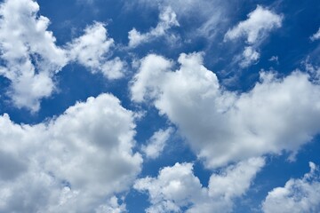 Blue sky with clouds background