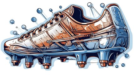 Soccer equipment, thick, clear vector lines, coloring page style,