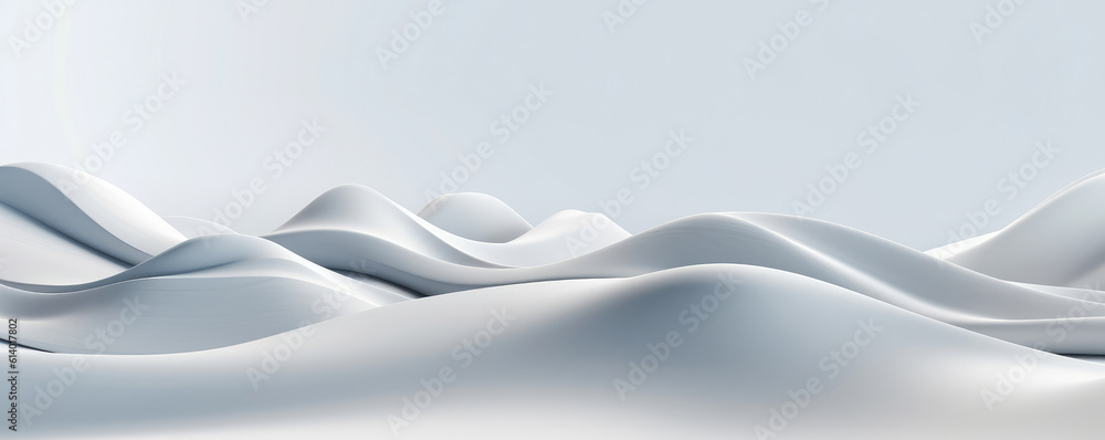 Wall mural a minimalist panorama featuring white abstract lines and curves against a backdrop of simplicity and