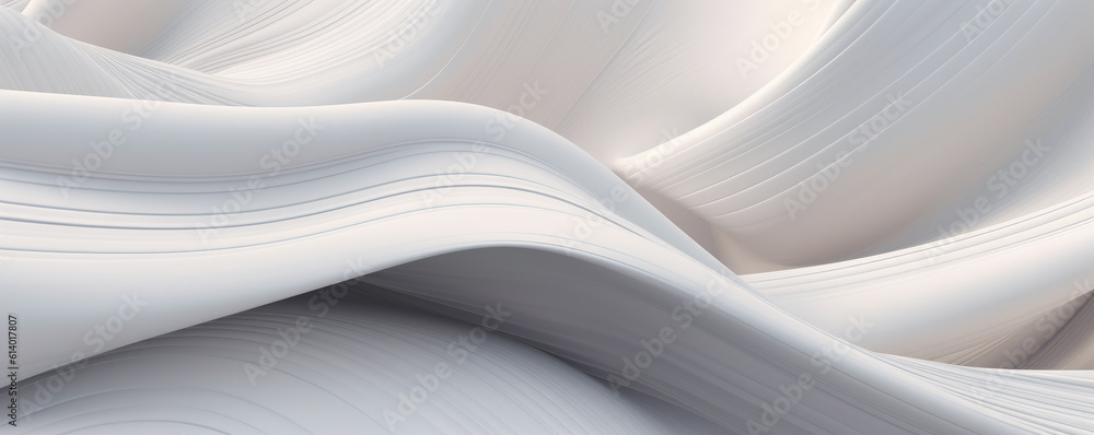 Wall mural an abstract display of white abstract lines and curves against a backdrop of clean, minimalist envir