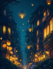 town in the night