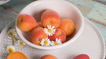 Delicious ripe apricots