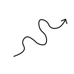 Abstract Doodle Arrow Line