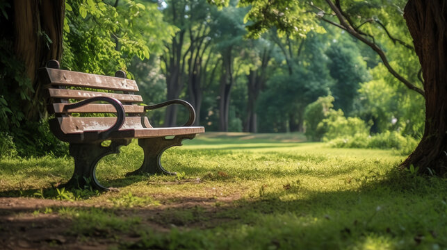 Generative AI An old bench