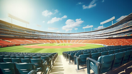 Fototapeta premium Generative AI stadium and seat