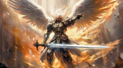 A fallen angel paladin seeking redemption.