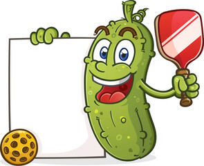 Shape Export at 96 DPIschedule, menu, advertisement, poster, signage, blank sign, holding sign, pickleball player, pickle, ball cartoon, cartoon, character, competition, cool, cucumber, dill pickle, d - 614026885