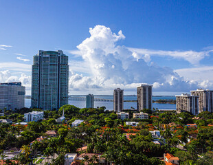 Biscayne Bay and Clouds, Miami, Florida