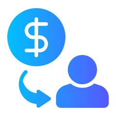 dollar gradient icon