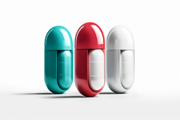 background tablet sick drug pharmacy pill medical capsule health vitamin medicine. Generative AI.