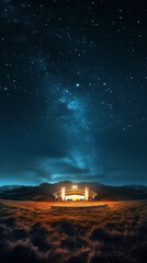 Generative AI A breathtaking star projection at the planetarium