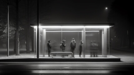 Generative AI Bus stop in Lithuania