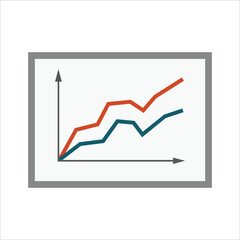 business graph with arrow