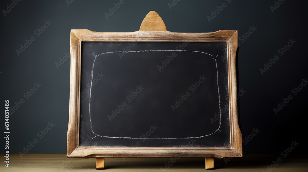 Poster generative ai question mark on the blackboard in the classroom