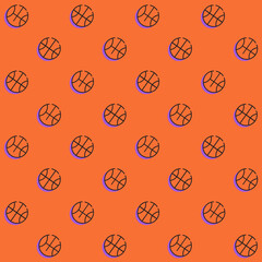 Basketball Vector Sport Seamless Pattern
