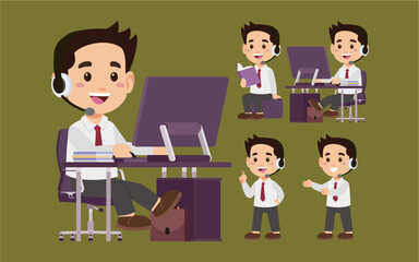 Call center and customer service character