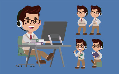 Call center and customer service character