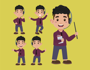 Call center and customer service character