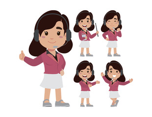 Call center and customer service character