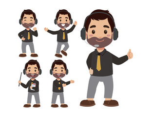 Call center and customer service character