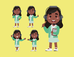 Call center and customer service character