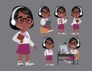 Call center and customer service character