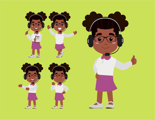 Call center and customer service character