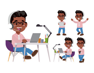 Call center and customer service character