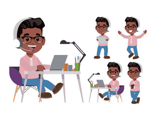 Call center and customer service character