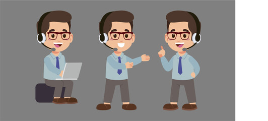 Call center and customer service character
