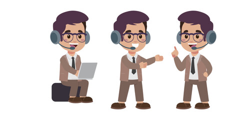 Call center and customer service character
