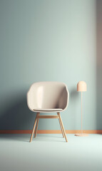 Generative AI Blank sign on an empty chair. Hiring new job vacancy concept. 3D Rendering