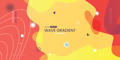 Abstract futuristic technology blurred summer blue red orange green rainbow liquid neon light colours background dynamic geometric shape landing page or banner template vector illustration. login form - obrazy, fototapety, plakaty