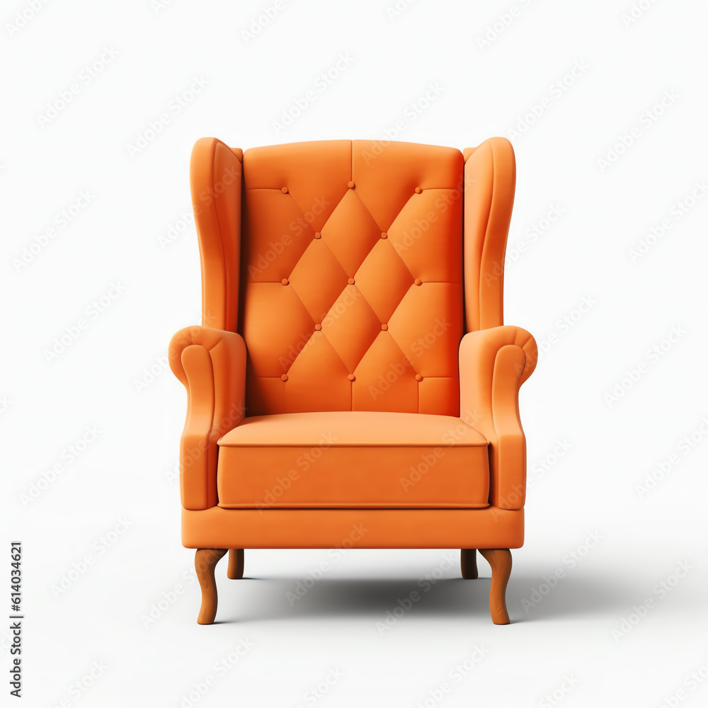 Poster generative ai armchair different angles isolated on a white background .