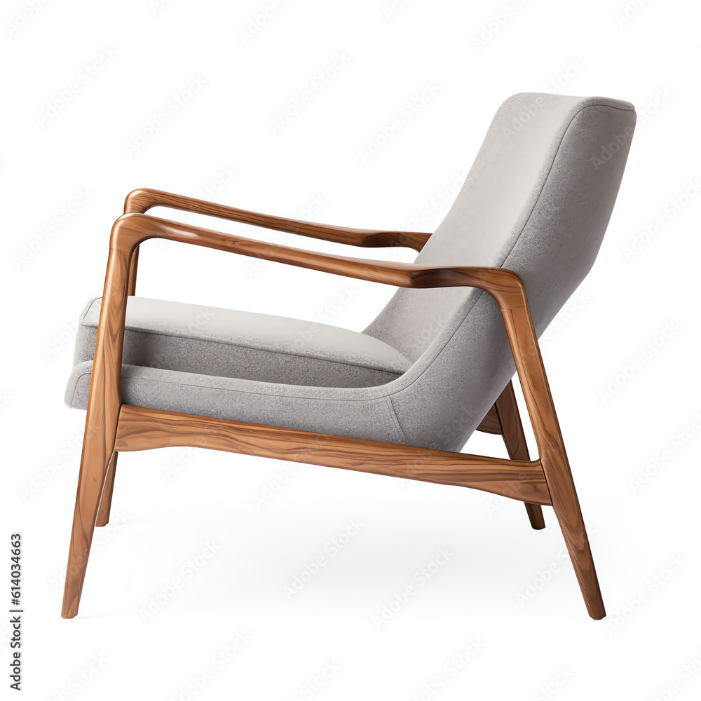 Poster generative ai armchair different angles isolated on a white background .