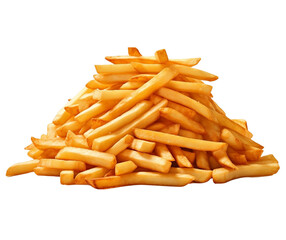 french fries isolated on white background