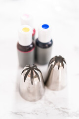 Unicorn meringue cookies