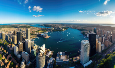 Naklejka premium Australia's Sydney cityscape, with the opera house. 