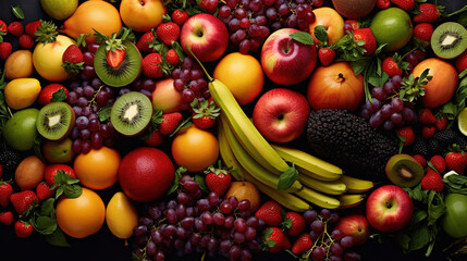 A lot of fruits for background or wallpaper