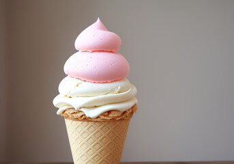 Ice cream cone. Generative AI