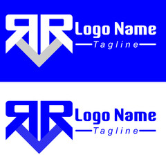 Obraz premium Design Logo Vector Abstract Company Template Business Letter RV