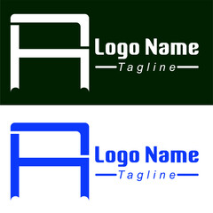 Design Logo Company Business Letter AR Vector Template Symbol