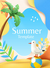 Fun abstract summer template