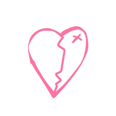 Broken heart icon 