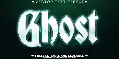 Ghost text effect, editable horror and cartoon text style