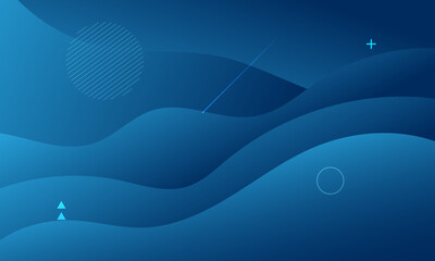 abstract blue background with waves.