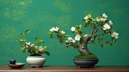 Beautiful ikebana arrangement. Generative AI