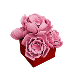 Flowers 3D Illustration Object